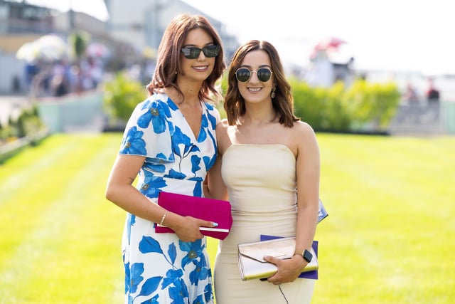 Lauren Nevin and Darcey Campbell at Down Royal Racecourse.