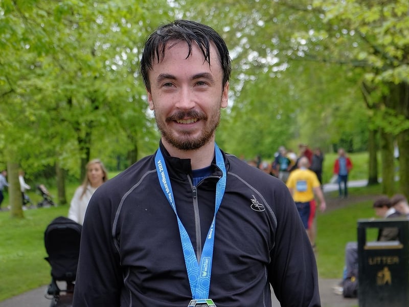 Conor Gallagher who ran the Belfast Marathon for N.Ireland Kidney Research Fund.