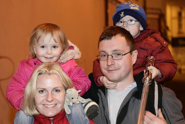 FAMILY FUN...The Dempsey family, Coleraine enjoying the Hallowe'en entertainment in Coleraine in 2010