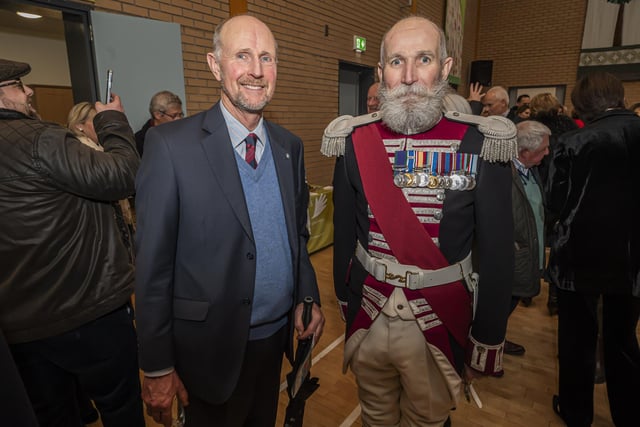 Marquess of Downshire and Paddy Shields (Hillsborough Old Guard) at the carol service
