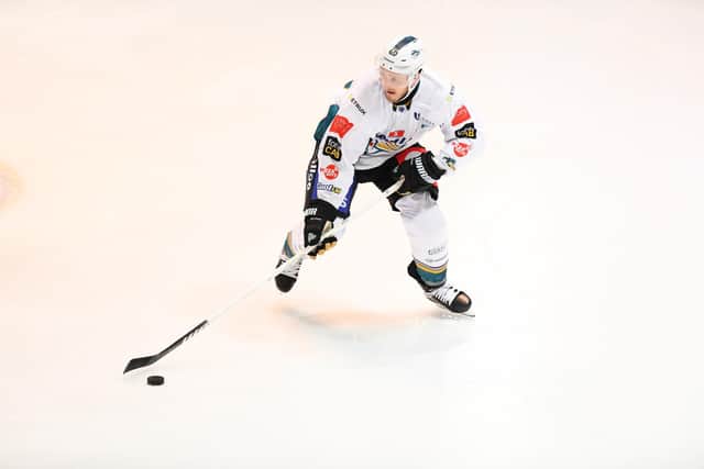 Belfast Giants captain Mark Cooper in action against the Guildford Flames last Sunday. Picture: John Uwins