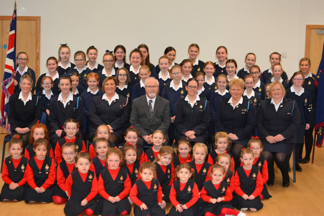 267 Girls Brigade Company with Captain Alison Keers and Chaplin Rev Roy Gaston