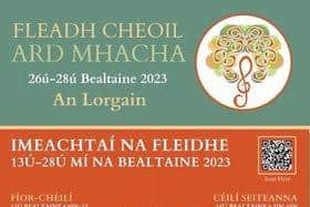 The Co Armagh Fleadh will be held in Lurgan this year from 26 to 28 May. Musicians from across the country are set to attend.