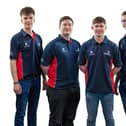 The NI competitors selected to compete as part of the UK team at WorldSkills Lyon 2024 are (l-r) David McKeown, Jason Scott, Isaac Bingham, Charlie Carson and Daniel Knox. CREDIT DEPT FOR ECONOMY