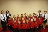The Anchor Boys Section with their leaders, Mrs M. Kirkland, Rev. J. Smith, Mrs H. Farley and Miss C. Farley.