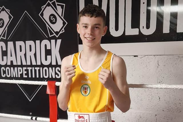 Preston Creighton 13 Fresh off his first international trip with his county boxing team to Italy,