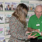 Tony McCullough from Ballymoney, one of the volunteer team at the Cancer Information Pod in Causeway Hospital. Credit Northern Health and Social Care Trust