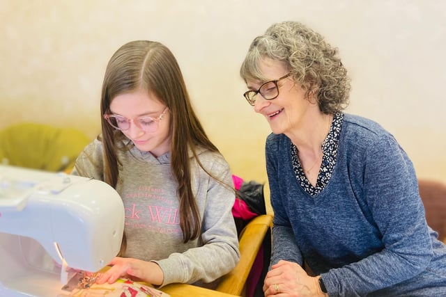 A sewing class at Stitching Time in Ballycastle