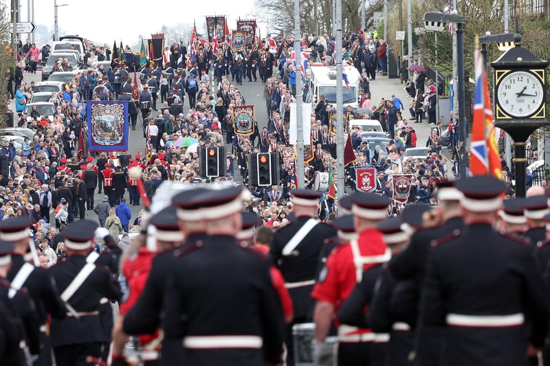 The Co Tyrone town was packed for the Easter Monday parade.