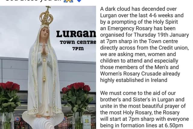 An 'Emergency Rosary' has been organised for Lurgan on Thursday night following a number of murders and traumatic events in the Co Armagh town recently.