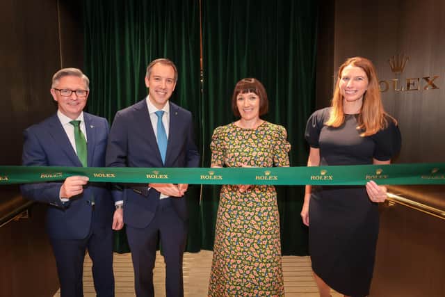 [L-R] Peter McAlister, Rolex Boutique Manager, John Lunn, Managing Director of Lunn’s the Jewellers, Lisa Cross, Head of Marketing and Communications at Rolex UK and Suzanne Lunn, Marketing Director of Lunn’s the Jewellers.