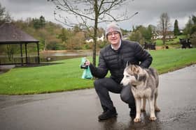 Cllr Dominic Molloy (pictured in January 2024 in Dungannon Park, when he was serving as Council Chairman) is keen to promote responsible dog ownership when it comes to dog fouling. Credit: Mid Ulster District Council