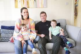 Ella Rose Smart pictured with big brother Daire and mum and dad Nicola and Niall. Picture: Brian Thompson
