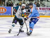 Belfast Giants' defender Jeff Baum in action against the Dundee Stars. Picture: Derek Black