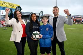Thousands of spectators lined the streets of Coleraine and packed the stands and terraces of the Coleraine Showgrounds