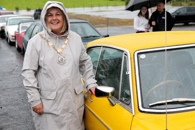 Margaret Ann McKillop, Deputy Mayor, at the Armoy road racing vintage car show