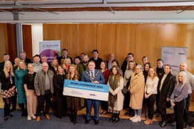 Local businesses with the Mayor of Antrim and Newtownabbey, Councillor Mark Cooper, at the business engagement event. Picture: Antrim and Newtownabbey Borough Council.