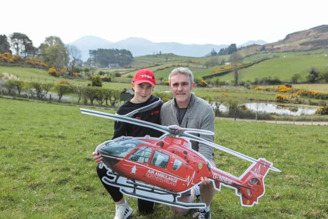 John McMullan, father of the first HEMS patient Connor McMullan, is joining the Air Ambulance marathon relay team