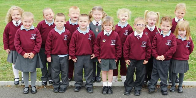P1 pupils at Largymore Primary School, Lisburn in 2009.