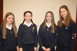 Pictured are Senior prize winners - Isla McLean, Eva Curry, Ellen May Bell and  Courtney Adams.