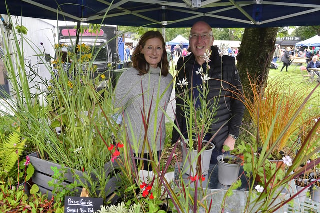 Victoria Allen of Potters Hill Plants with Cllr John Laverty BEM, Chairman of Regeneration & Growth Committee, Lisburn & Castlereagh City Council.