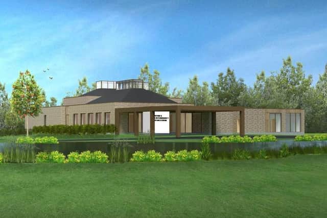 An artist's impression of the new crematorium facility due to open June 2023.