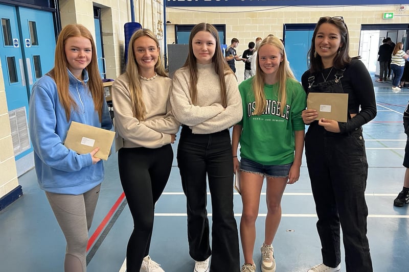 Students from Slemish College receiving their results.