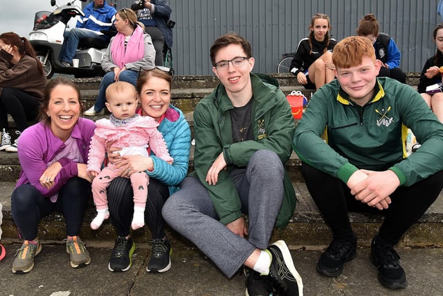 All smiles during the Portadown Boat Club regatta are from left, Hannah Sullivan and daughter Hollie (1), Rachel Morrow, Finn Kelly and Archie Clayton. PT17-230.