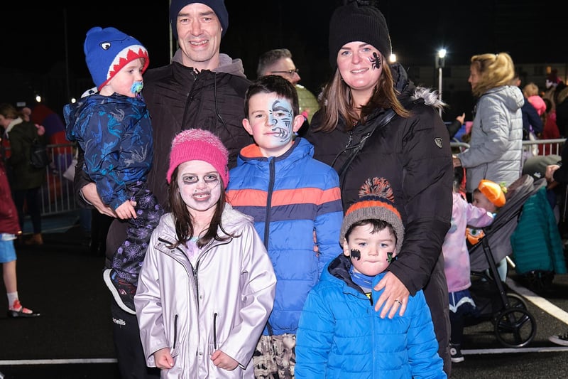 Families enjoy the free entertainment on offer at the Halloween Hooley and Fireworks event by Mid Ulster District Council in Maghera.