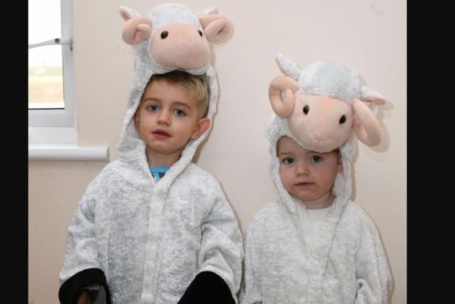 Callum Beck and Jamie Arthur played Sheep during Rainbow Playgroup's Christmas play in 2007.