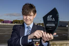 Jonathan Burrows of Cookstown High School who won an Outstanding Individual Achievement Award in the 2022 ABP Angus Youth Challenge for his contribution to his team’s project ‘The features of the Northern Irish beef farmer of the future.’ Pic: MCAULEY_MULTIMEDIA