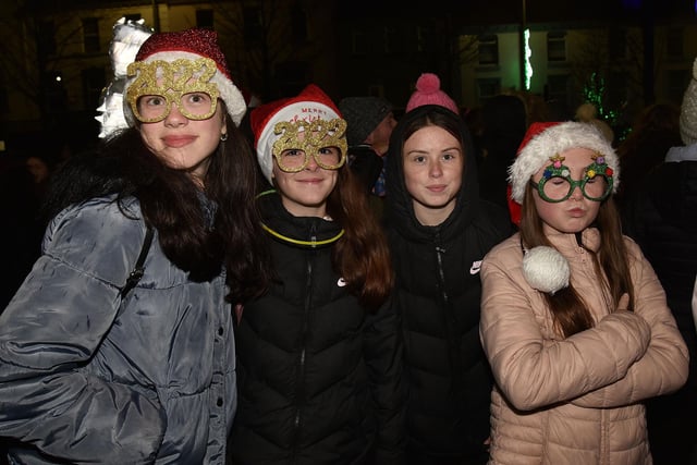 Making a spectacle of themselves at the switch-on in Lurgan. LM47-216.