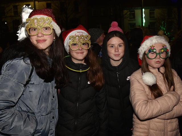 Making a spectacle of themselves at the switch-on in Lurgan. LM47-216.
