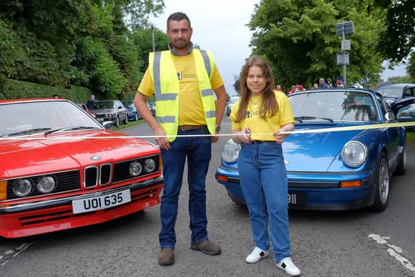 Megan and Johnny, Johnny is a member of the Waringstown Vintage Cavalcade and both Megan and Johnny received a kidney transplant. They both attended Waringstown Cavalcade in aid of N. Ireland Kidney Research Fund CREDIT: LiamMcArdle.com