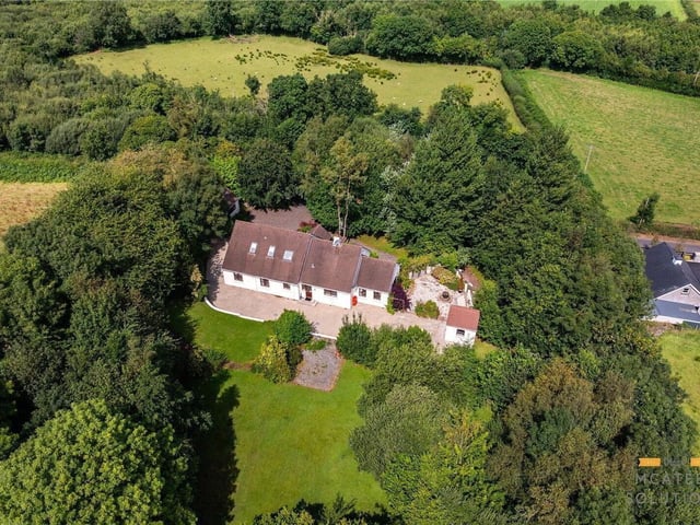 Aerial view of the property.
