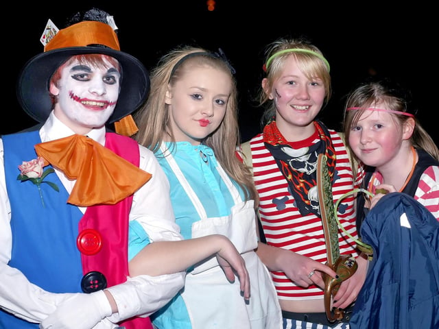 Pictured in their fancy dress outfits at the Halloween Parade held in Ballycastle in 2009.