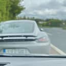 PSNI stop Porsche detected speeding on the A1 Northbound near Sprucefield at 89mph. A passenger was arrested on suspicion of entering the UK illegally.