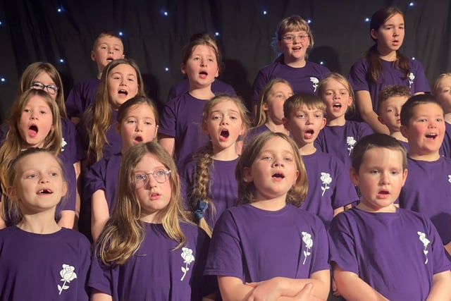The choir in fine voice during the recent production.