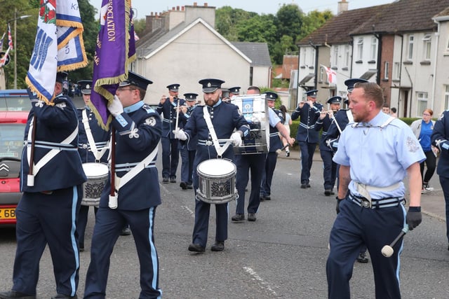 On parade at Dervock Young Defenders' parade on Saturday evening