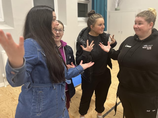 Pictured in rehearsals for Ballywillan Drama Group's production of Fiddler on the Roof are some members of the female ensemble.