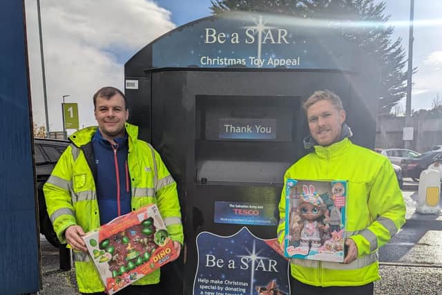 The toy donation station in Coleraine. CREDIT TESCO