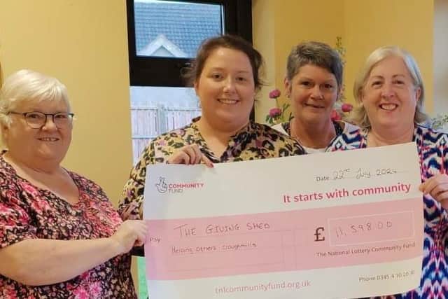 The Giving Shed - Sarah, Liz, Margaret, and Charlene from The Giving Shed. CREDIT NATIONAL LOTTERY