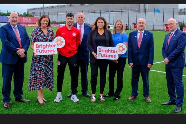 Supported through Larne FC's Brighter Futures community fund programme in partnership with Kilwaughter Minerals, Jubilee Farm has launched a programme that will help provide outdoor space activity to help the community to benefit from good physical and mental wellbeing.  Photo submitted by Larne FC