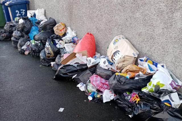 Dumping in Queens Street Portadown, Co Armagh.