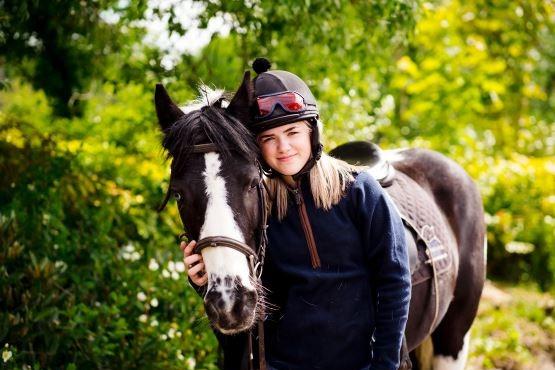 Holly Logan from Randalstown with her horse, Guinness.