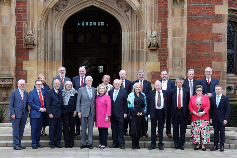 Attending the Agreement 25 Conference at Queen’s University Belfast marking the 25th anniversary of the Good Friday Agreement.  Picture by Jonathan Porter/PressEye