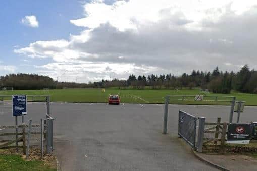 Police are treating an incident of criminal damage at the Henry Jones Playing Fields in Castlereagh as a 'hate crime'. Pic credit: Google
