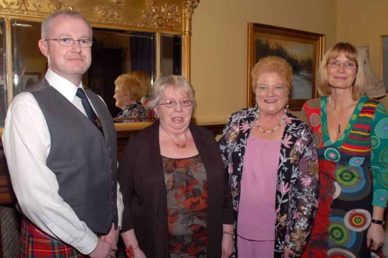 Attending the Burns Night celebrations in the Londonderry Arms Hotel in 2010 were Richard and Maureen Kirkpatrick with Alma Melville and Dorothee Wagner.
