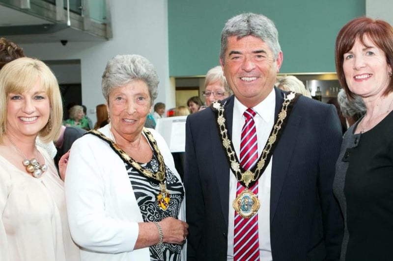 Lorraine McConnell, Mayoress Pat Webb, Mayor Billy Webb and Noreen McClelland at the 2012 charity show,