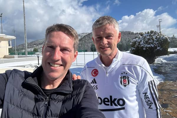 United We Stand editor Andy Mitten with former Manchester United manager and club legend Ole Gunnar Solskjaer.